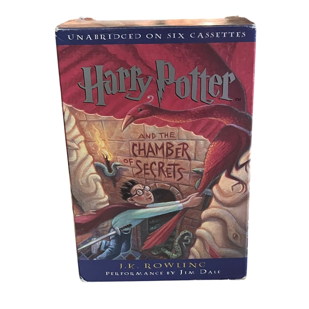 Harry‎ Potter Chamber of Secrets Cassette Tape Audiobook Unabridged Jim Dale Set